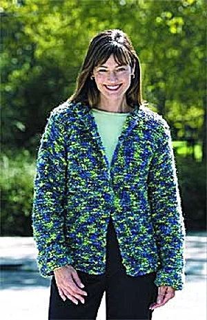 Beginner's One-Button Jacket (Knit) Wool Fabric Cashmere Fabric Tweed Fabric