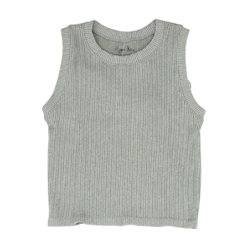 Gray Solid Tank strappy tank top