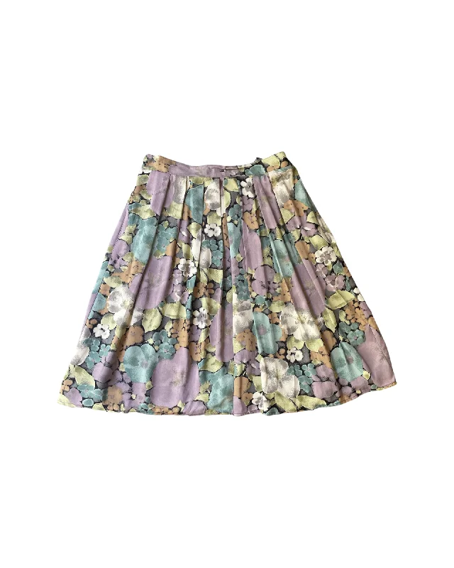 Vintage 90’s Flower Skirt ruffled skirt detail