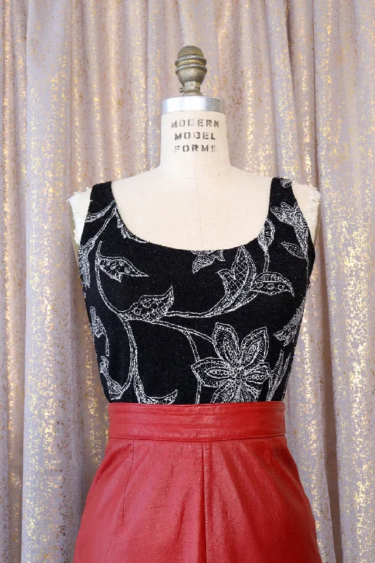 Frosty Floral Lurex Tank M/L cozy tank top