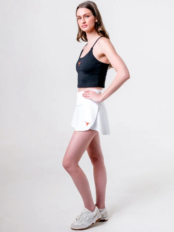 University of Texas - The Campus Rec Active Skirt - White tiered skirt playful