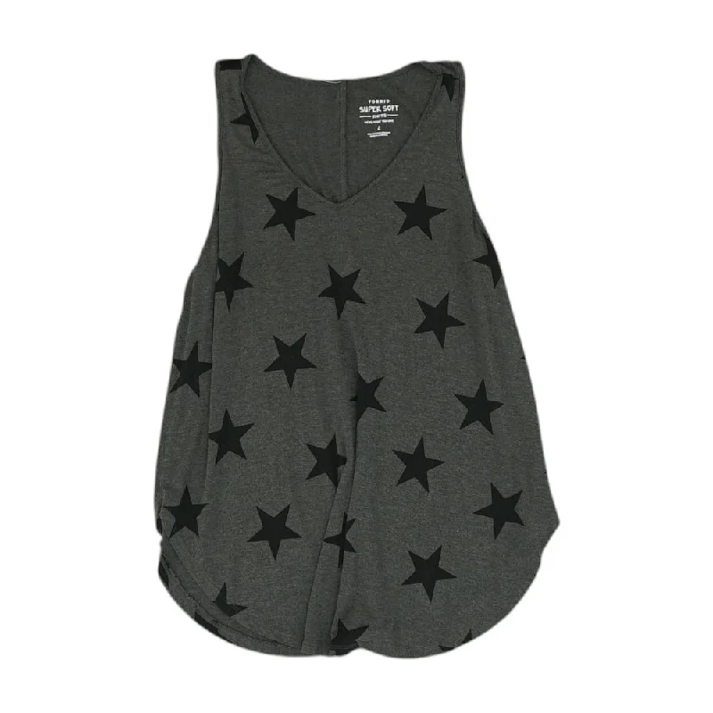 Gray Geometric Tank one shoulder tank