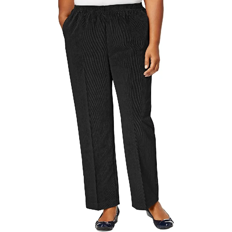Alfred Dunner Womens Plus Comfort Waist Corduroy Corduroy Pants Slim Fit Casual Pants