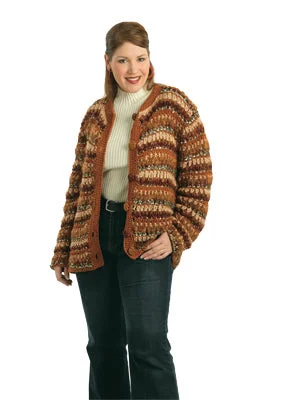 Five Yarn Jacket Pattern (Crochet) Notch Collar Jacket Peter Pan Collar Jacket Cowl Neck Jacket