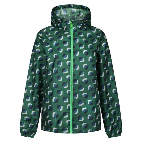 Regatta Womens/Ladies Orla Kiely Pack-It Leaf Print Waterproof Jacket Knit Fabric Woven Fabric Fleece Fabric