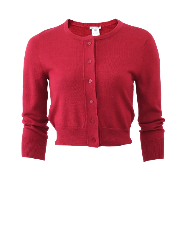 Cropped Cardigan Casual Formal Business