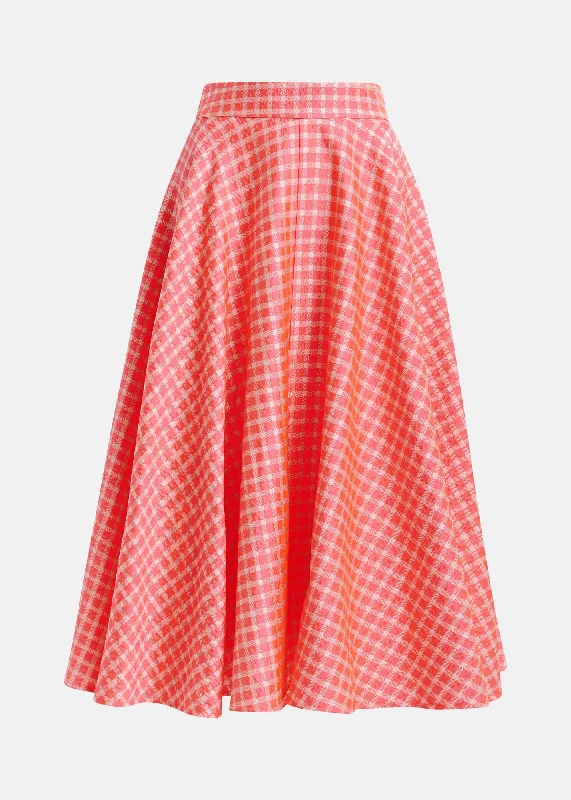 ESSENTIEL Pink Wide Maxi Skirt cashmere skirt fine