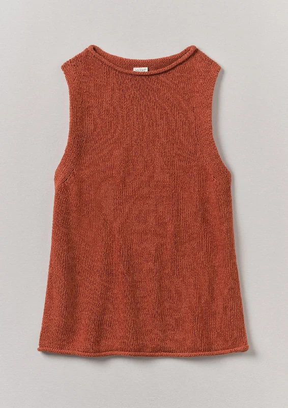 Linen Cotton Knitted Tank | Red Fig lounge tank top