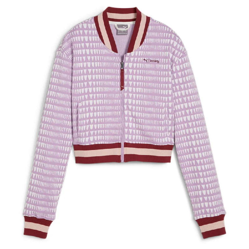 Cropped Full Zip Jacket x Lemlem Tailored Jacket Straight Jacket A-Line Jacket