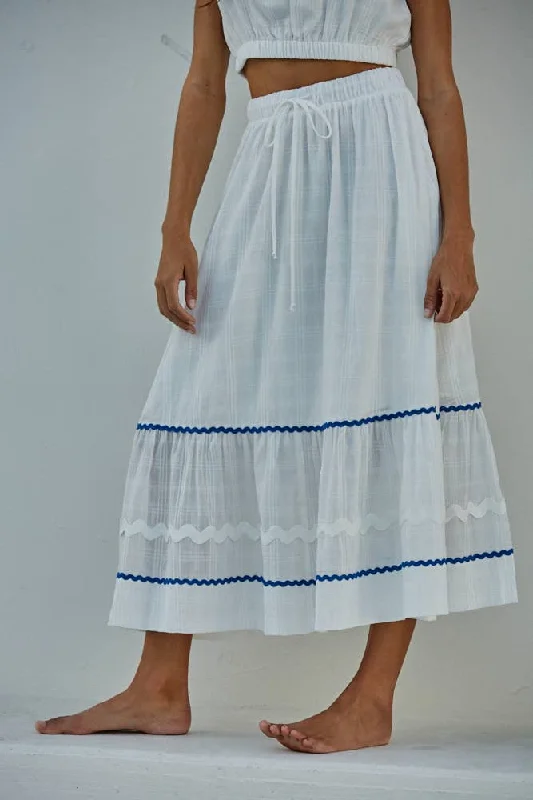 Cotton Flare Midi Skirt cashmere skirt plush