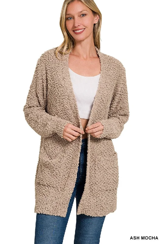 Ava Popcorn Cardigan Slim Fit Regular Fit Oversized