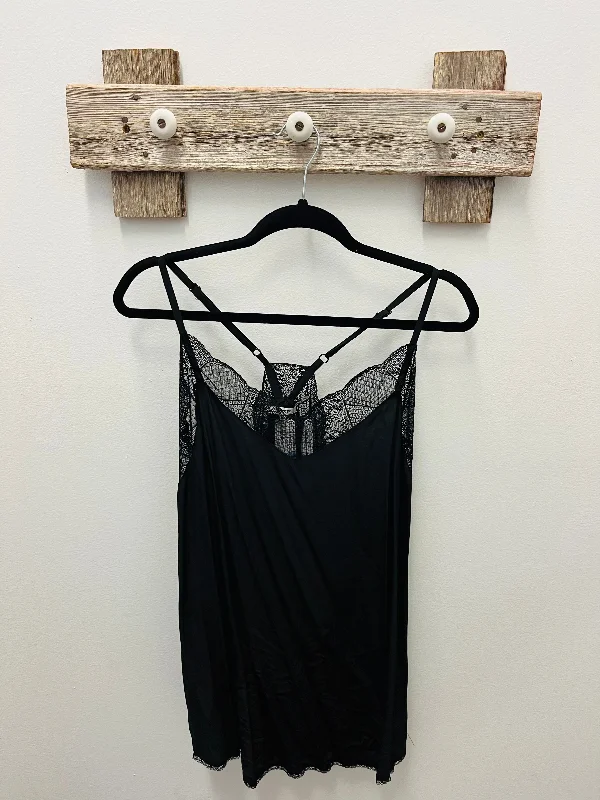 Black Silk Lace Tank lace tank top