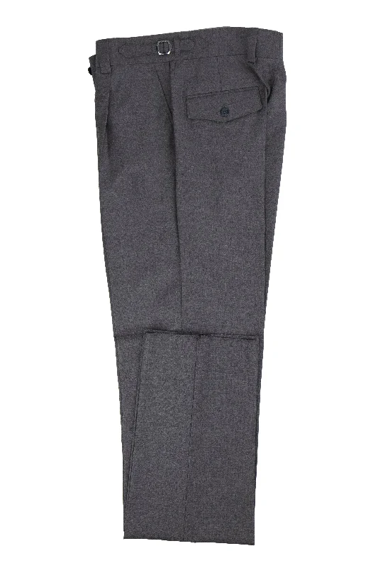 Light Gray Semi-Wide Leg Wool Marbella Dress Pant by Tiglio Lux Elegant High-Waist Pants