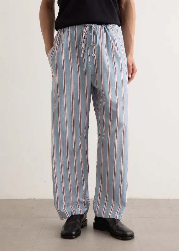 Regatta Stripe Pyjama Pants High-Waist Trousers