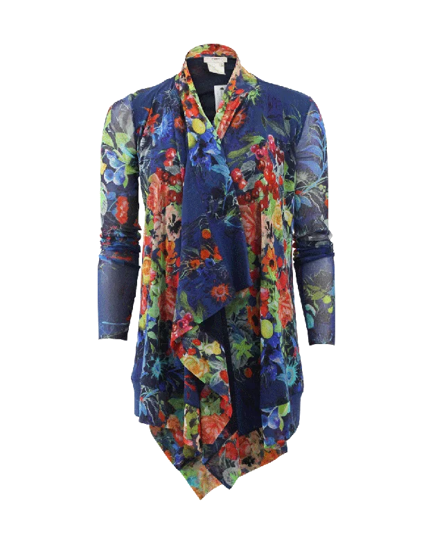Long Drape Cardigan Knit Fabric Woven Fabric Fleece Fabric