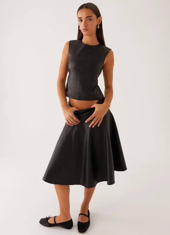 Paola Tank Top - Black basic tank top