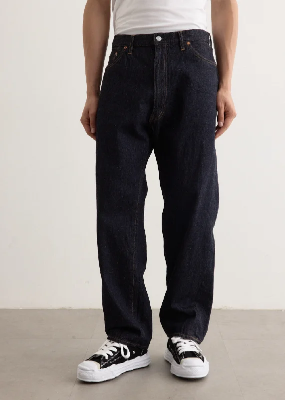 5P Zipper Front Denim Pants Soft Cotton Pants