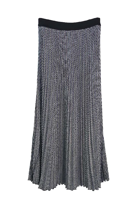 A-Line Checked Midi Skirt lace skirt romantic