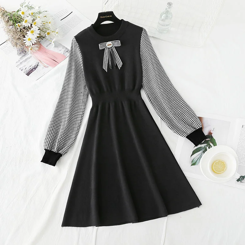 Temperament slim long sleeve bottomed skirt light mature style  4776 mini skirt trendy