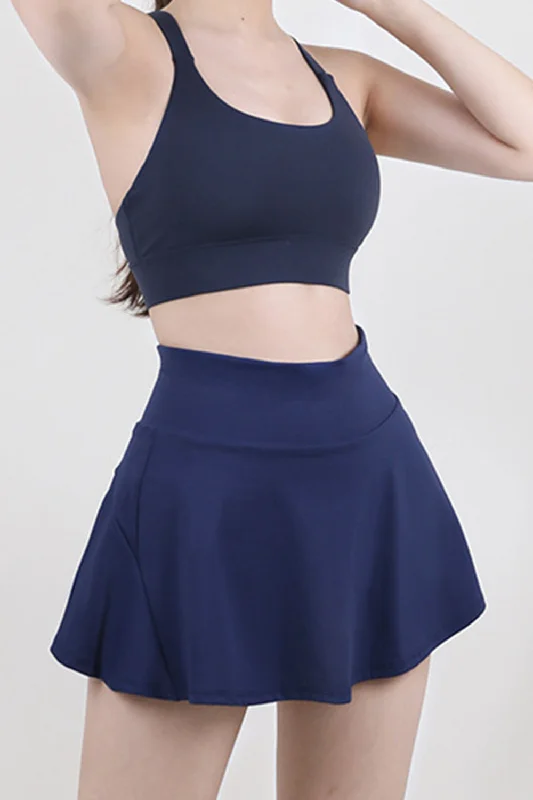 High Waist Pleated Active Skirt wool skirt sturdy