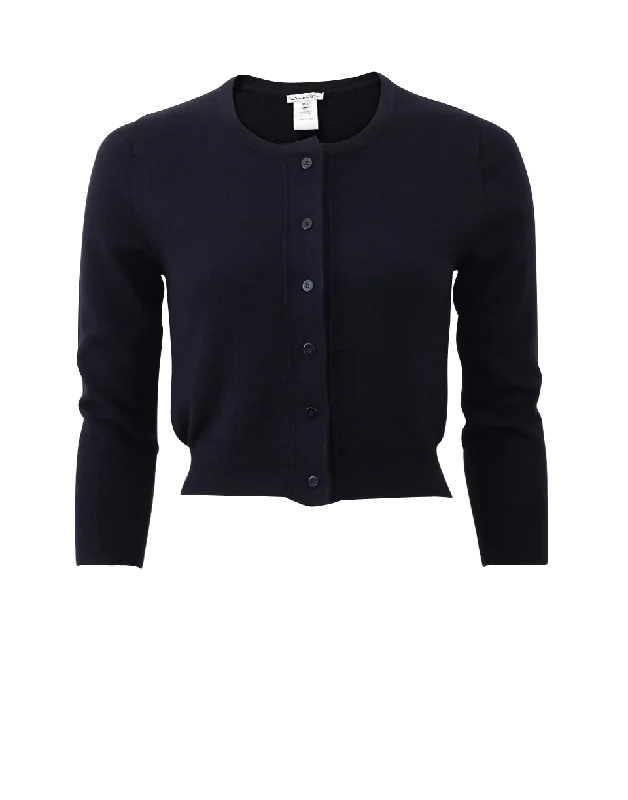 Cropped Cardigan Collared Crew Neck Turtle Neck
