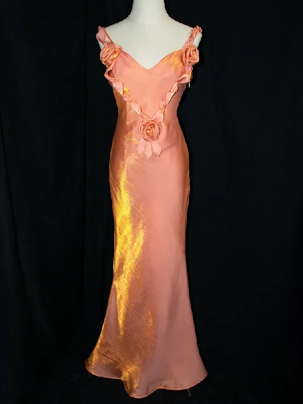 Dark Red Vintage Floral V-neck Evening Gown Mermaid Long Party Dress, DP3144 Tunics Sophisticated sleek