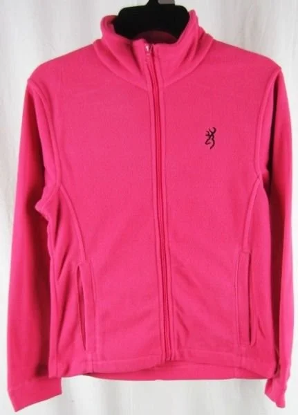 Browning Buckmark Fuchsia Pink Fleece Full Zip Jacket Size XS Bomber Jacket Anorak Windbreaker Browning Buckmark Fuchsia Pink Fleece Full Zip Jacket Size XS Bomber Jacket Anorak Windbreaker