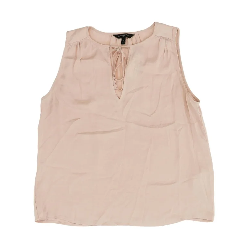 Pink Solid Tank cold shoulder tank