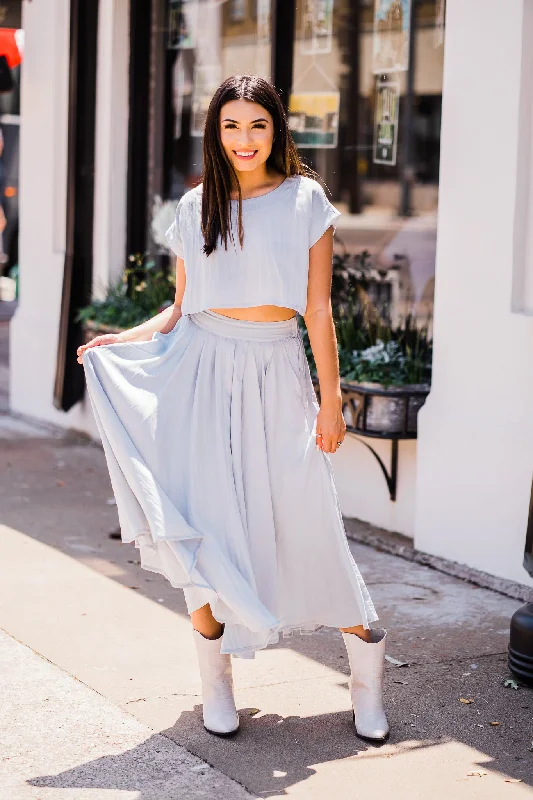 Clare Midi Skirt Set slim fit skirt