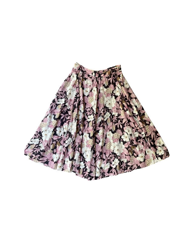 Vintage 90’s Flower Skirt belted skirt waist