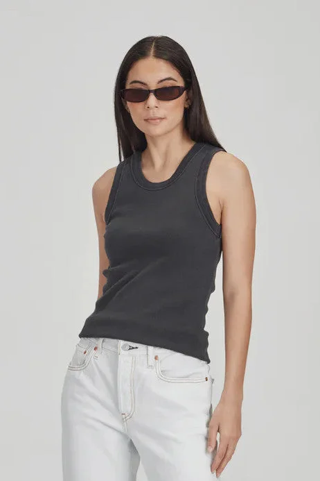 Commoners - Fitted Rib Tank, Vintage Grey halter tank top