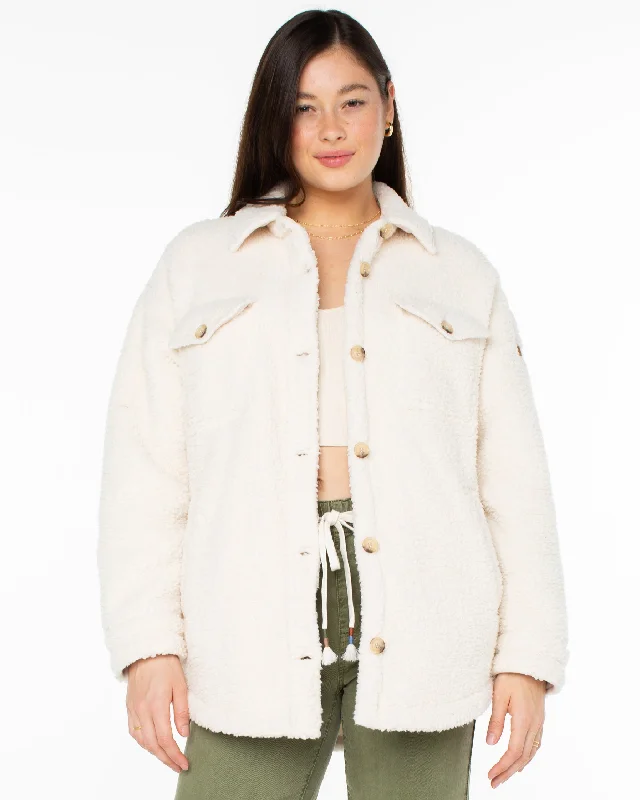 Overlander Solid Button Front Fleece Jacket - Parchment Trench Coat Raincoat Waterproof Jacket Overlander Solid Button Front Fleece Jacket - Parchment Trench Coat Raincoat Waterproof Jacket