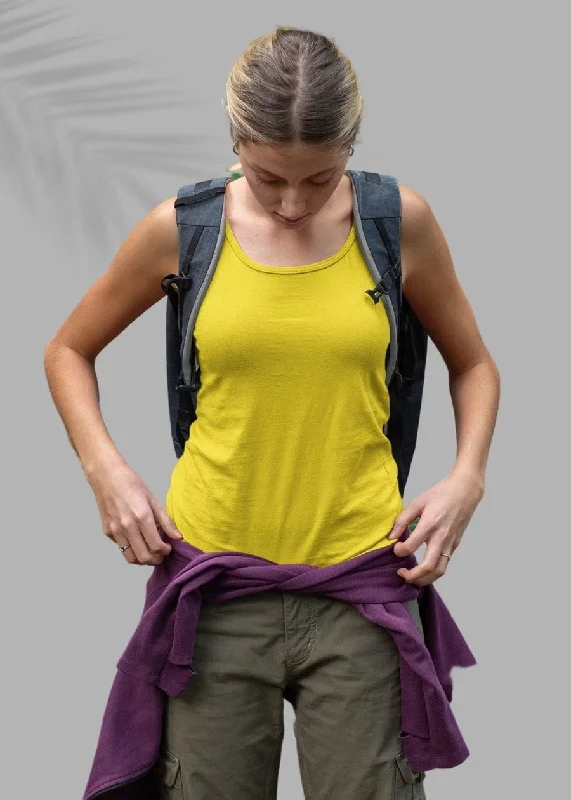 Solid Women Tank Top - Pineapple Yellow mint tank top