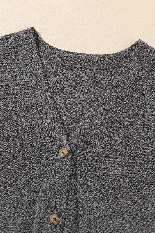 Gray Cardigan Sequined Glittery Shiny
