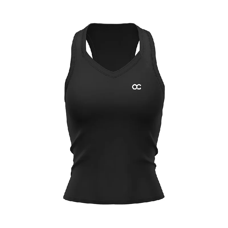 ONCOURT PERFORMANCE TANKTOP - BLACK graphic tank top