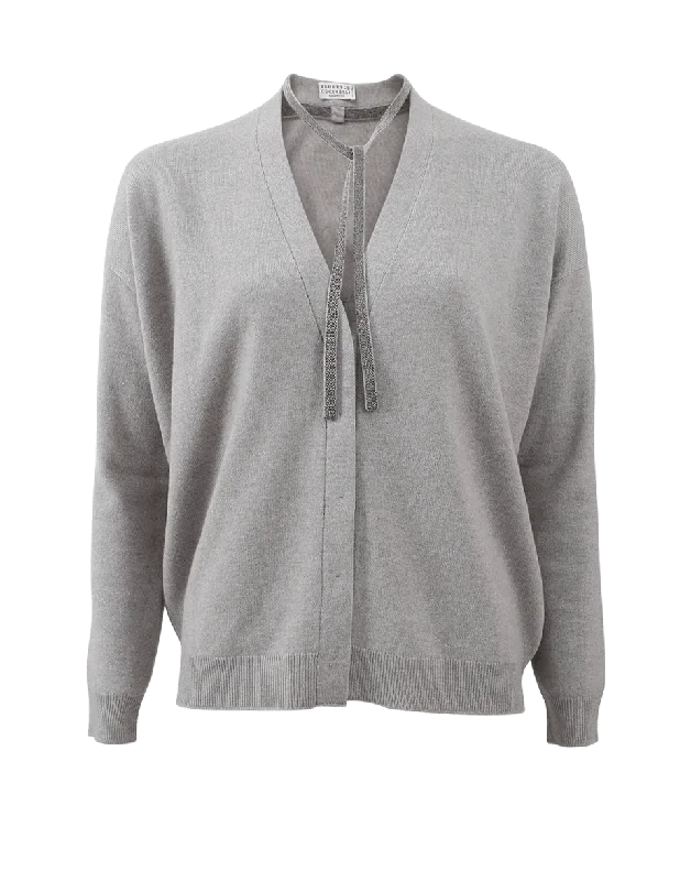 Neck Tie Cardigan Denim Fabric Leather Fabric Suede Fabric