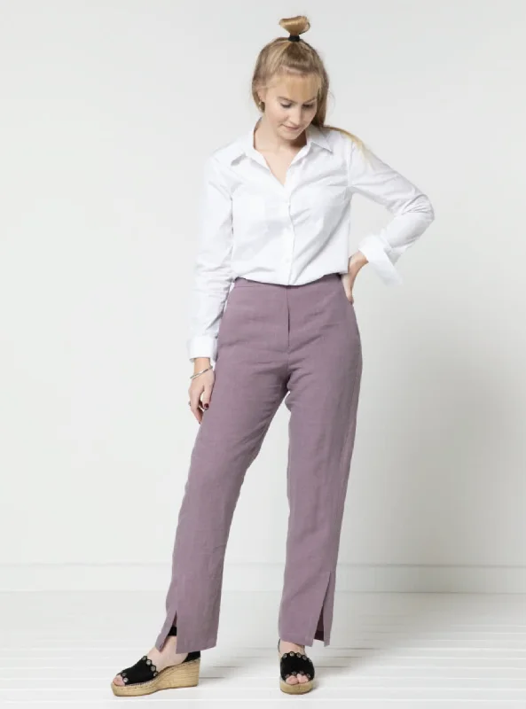 Style Arc Bennet Woven Pant Cozy Full-Length Pants