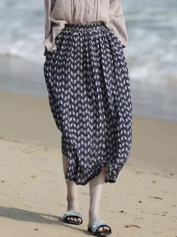 Women Summer Casual A-Shape 100%Ramie Skirt tulle skirt dreamy