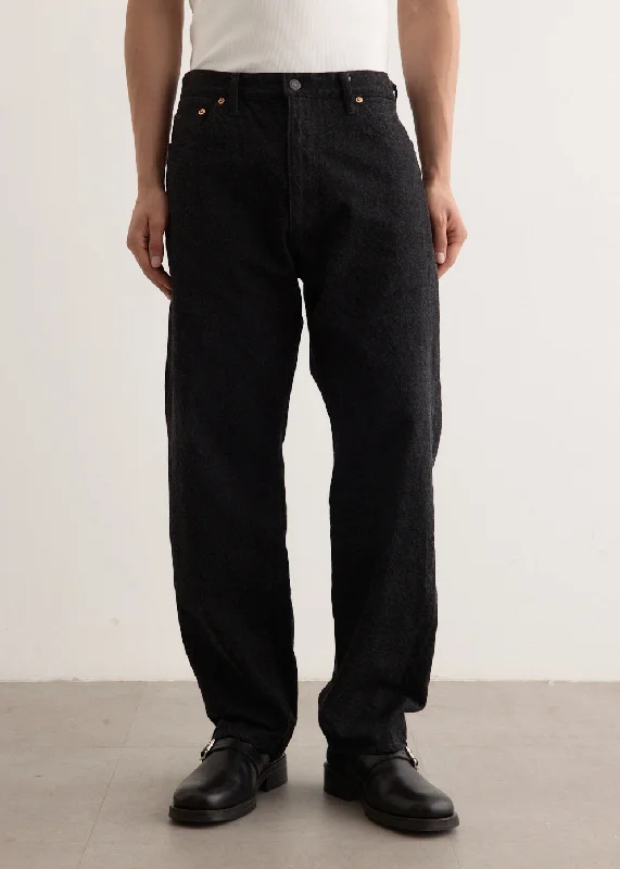 5P Zipper Front Denim Pants Cozy Lounge Pants