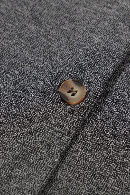 Button-Front Cardigan Sweater Chenille Blend Fleece Blend Nylon Blend