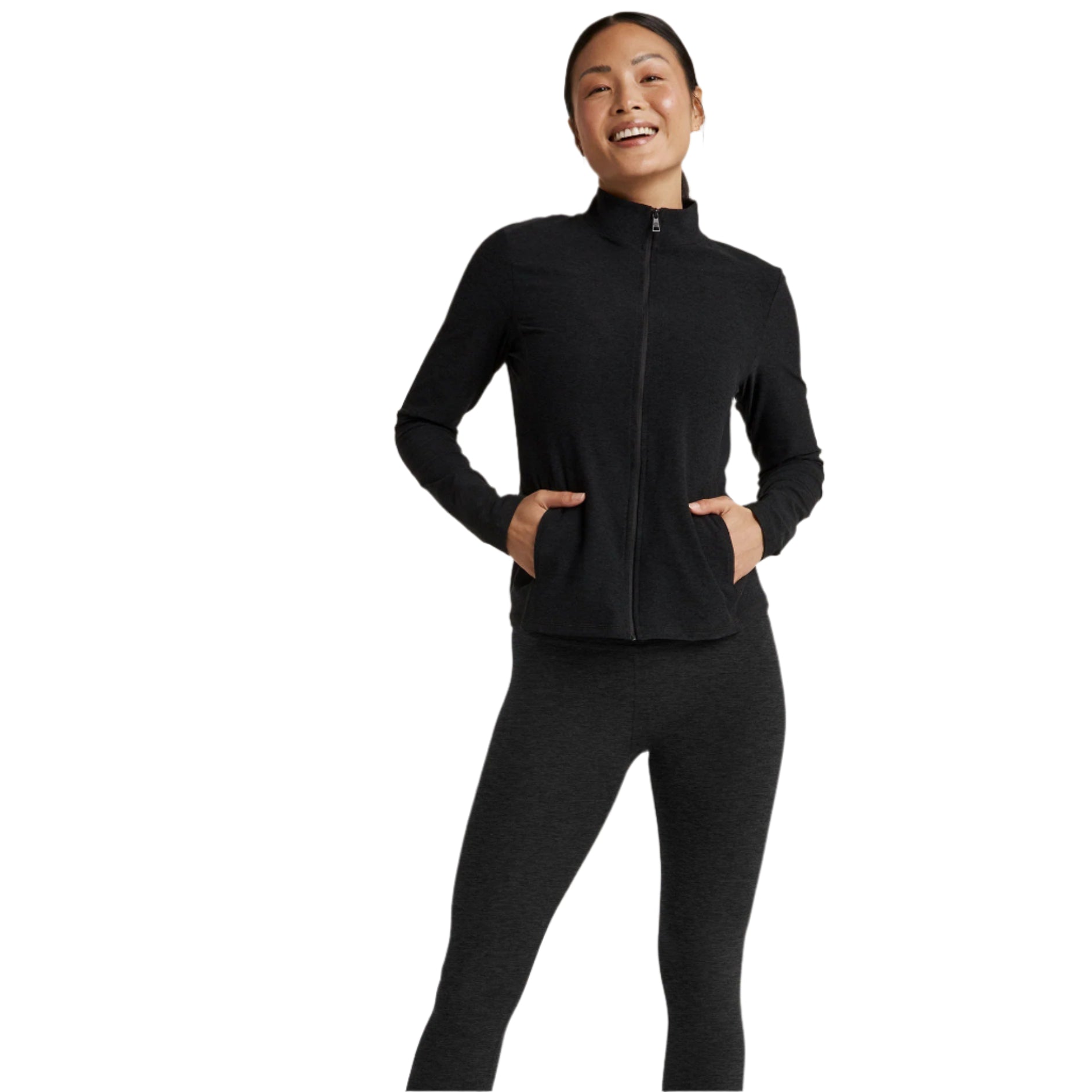 Spacedye On The Go Mock Neck Jacket - Women's Snapped Jacket Toggled Jacket Drawstring Jacket