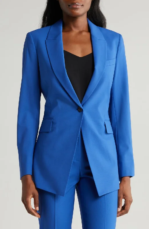 2 Pieces Single Buttons Women's Suit (Blazer+Pants) Trendy High-Waist Trousers