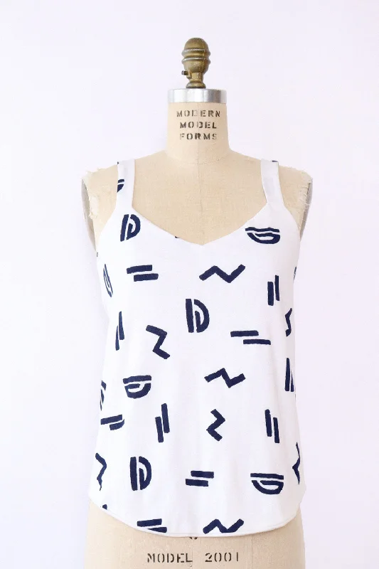 Knit Doodle Tank M/L cherry red tank
