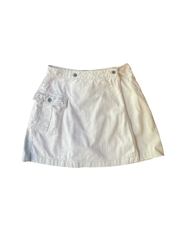 Vintage Cargo Skirt Size 7 linen skirt light
