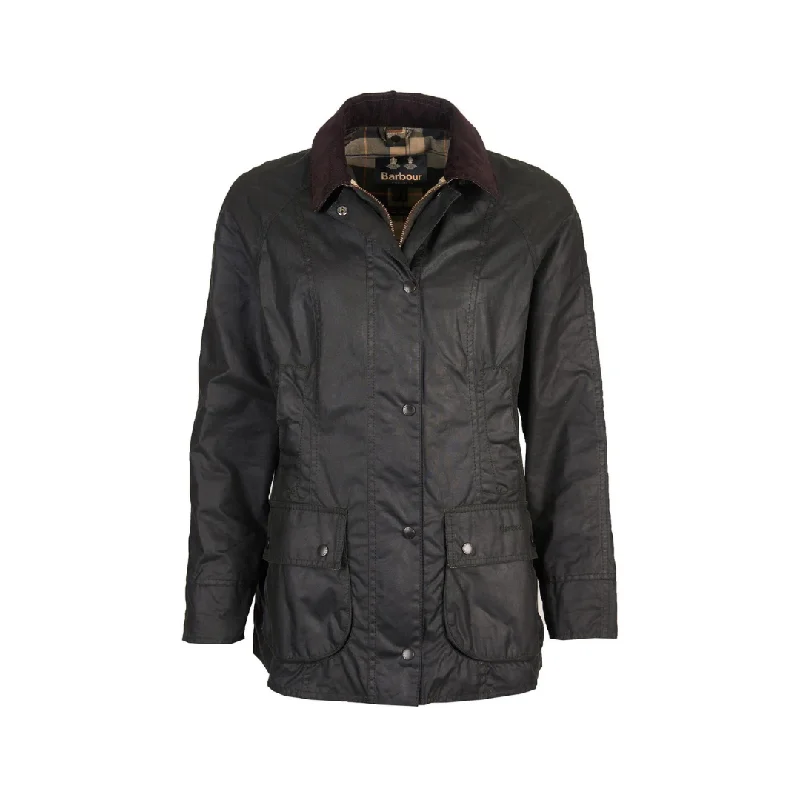 Barbour Women's Beadnell Wax Jacket Cotton Fabric Linen Fabric Terry Fabric