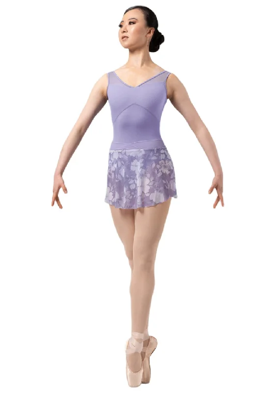 ON SALE Chevron Rib Floral Pull-On Skirt (Mauve) lace skirt intricate