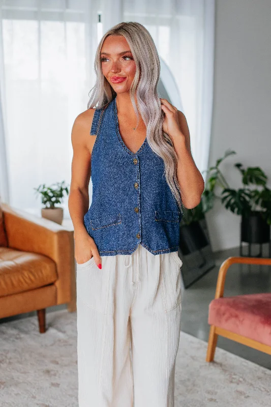 Journey Denim Tank cropped tank top