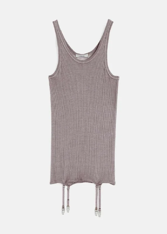 Misty Mauve Seamless Rib Tank Top summer tank top