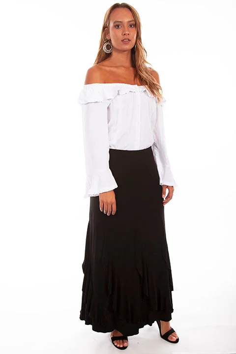 Ruffled Gord Skirt corduroy skirt comfortable