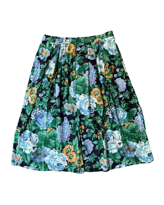 Vintage 90’s Flower Skirt leather skirt bold